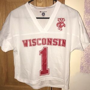CHAMPION Wisconsin cropped jersey